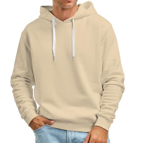 Munweiyu Sweat à capuche à manches longues pour homme - Y2K - Sweat à capuche - Pour loisirs - Couleur unie - Pour l'hiver et l'automne - Pull tendance et...