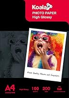 KOALA Inkjet Photo Paper A4 Glossy 100 Sheets 200 GSM for Canon Hp Epson Inkjet Printer