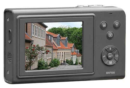 movio オートフォーカス機能搭載 デジタルズーム4× デジタルカメラ MAF500 (チャコール)