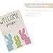 AVOIN colorlife Easter Rabbit Garden Flag 12x18 Inch Double Sided Outside, Small Burlap Welcome Bunny Holiday Yard Outdoor Decoration