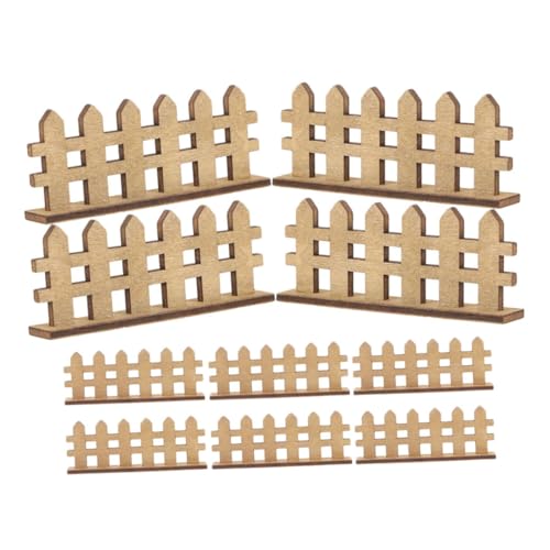 Garneck 12 Stück Miniatur Holzzaun Puppenhaus Zaun für Mikro...