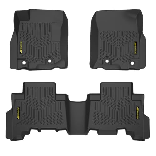 PIT66 Floor Mats Cargo Liners Compatible with Toyota 4Runner 2013-2024 Fit Lx GX460 2014-2023 (Heavy Duty) 3-Piece Premium All Weather Automotive TPE