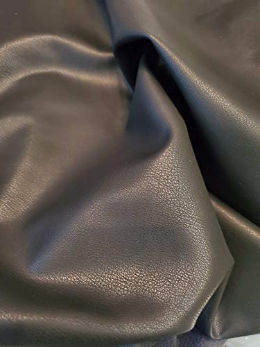 NAT Leathers™ | Couro sintético sintético (vegano aprovado) preto peso fino (vegano) 0,7 mm stretch