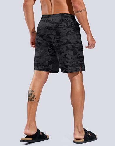 G Gradual Mens Swim Trunks with Compression Liner 7" Quick Dry Board Shorts Swimsuit Bathing Suit for Men with Zipper Pockets3