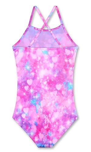 Image of LUOUSE Swimwear for Girls Swimsuits Quick Dry Cross-Back Adjustable Strap Bathing Suit for Kids 2-13 Years