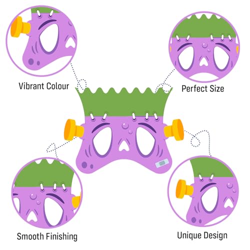 Image of Party Propz Mask For Kids - 20 Pcs | Mask | hacker mask | Horror masks scary | Party accessories adults | costume for kids (Cardstock)