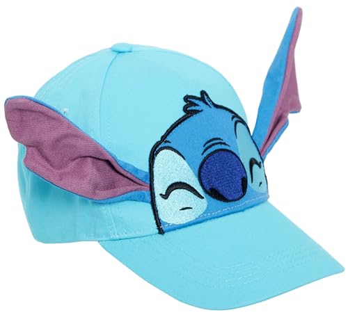 Disney Stitch Baseball Cap Kids Boys Girls 3D Ears Lilo & Stitch Summer Peaked Sun Hat Blue