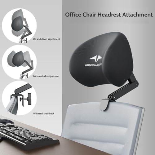 Appui-tête de chaise de bureau réglable universel en maille respirante