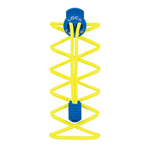 Nathan Lock Laces, Reflective Safety Yellow/Electric Blue
