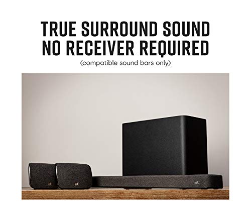 Image of Polk Audio SR2 Wireless Surround Sound Speakers for Select Polk React and Magnifi Bars - Wireless Surround Sound System for TV, Easy Setup, Multiple Placement Options, 2 Count (Pack of 2)