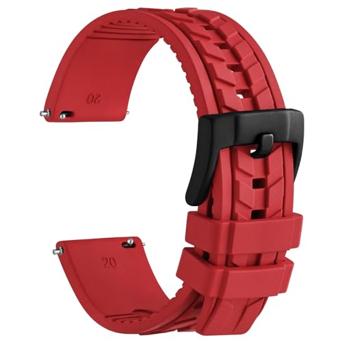 Imagen de WOCCI 22mm Correa Reloj para Hombre, Caucho FKM