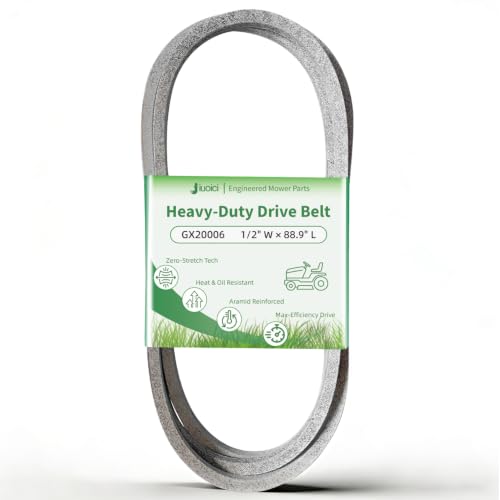 Jiuoici GX20006/UC30568 1/2x88.9 Heavy-Duty Mower Drive Belt Fits John Deere D140 D130 D110 D125 D160 L120 L130 S100 S120 S130 S140 S170 S180 S240 LA115 Aramid Core Zero-Stretch