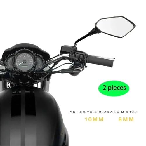 Espejos retrovisores de moto convexos de 8mm y 10mm universales para scooter y ciclomotor 4