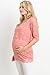 Hello MIZ Women's Floral Lace Double Layered Breastfeeding Nursing Top (Medium, Coral)