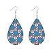 Orecchini pendenti a goccia in legno con bandiera delle Fiji e Senza metallo, colore: Watertrop, cod. g60889221p559c595s1193