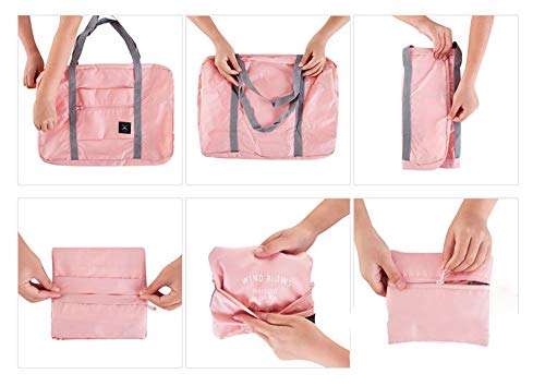 Bolsa organizadora dobrável para viagem Unissex Nylon Grande Capacidade (Vinho) 5 416KHLA2DcL