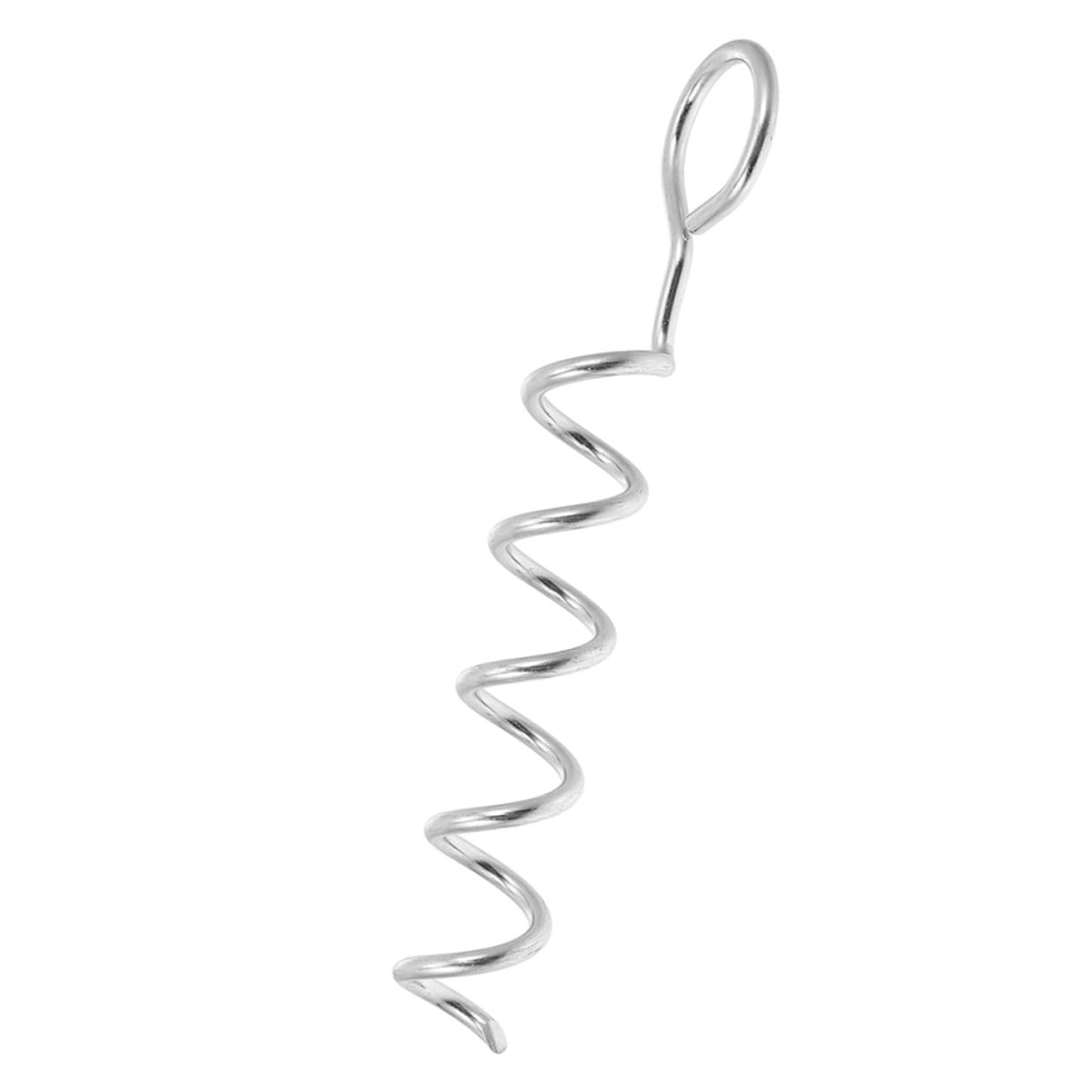 Estaca en espiral de hierro resistente para camping y fijación firme en césped