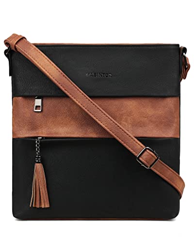 Image of MASINTOR Crossbody Purses for Women, Multi Pocket Casual Crossbody Bag, Adjustable Strap Shoulder Bag with Tassel