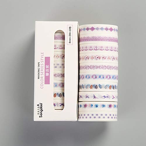 TOPTEE-Office Adhesive Tape - 10 pcs/box Black white Cat washi tape DIY Decoration Scrapbooking planner masking tape adhesive tape label stationery sticker (xin yu)