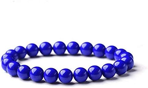Amazon 青い色の青金色の水晶のブレスレット青い鉱石のビーズのアクセサリー8mm ブレスレット 通販