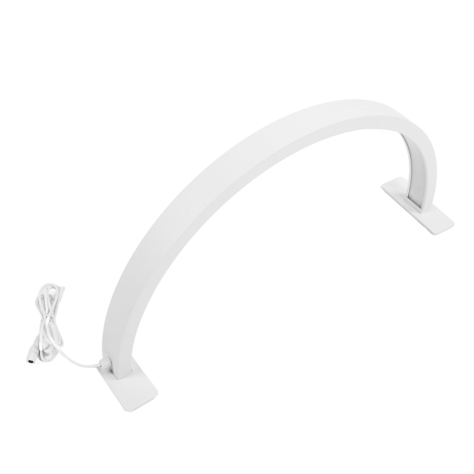 Lampe de Bureau Demi-lune LED, Lampe de Bureau Demi-lune pour Empêcher le Glissement des Bases Stables Blanches pour le Tatouage des Sourcils (Prise UE)