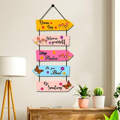 Image of Expleasia, Exuberant & Luxury Decor Decorative Wall Hanging Wooden Art Decoration Item for Home Office Living Room Bedroom Decoration Items Motivational quotes decor Gift Items (Dream Big)