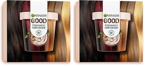 GARNIER GOOD Coloración Permanente Premium Starter Kit, Color Brillante 8 Semanas, 100% Cobertura de Canas, 90% Origen Natural, Sin Amoniaco, Vegano, Cruelty Free, 4.15 Castaño Marrón Glacé