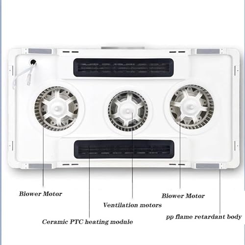 Ventilador de ventilación para baño con calefacción integrada y extractor potente para baño miniatura 4