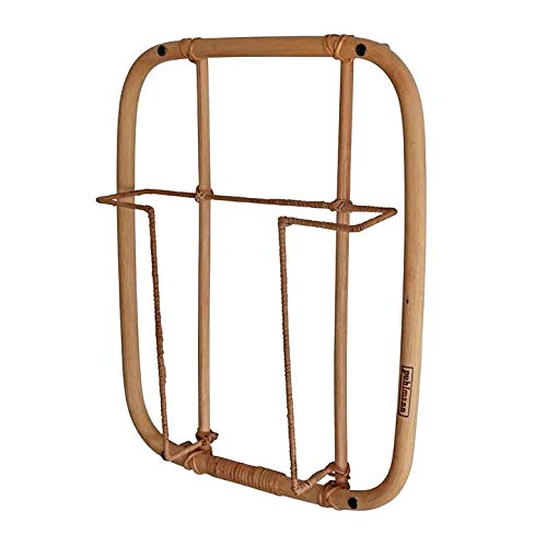 Puhlmann Zeitschriftenhalter aus Rattan 35x28x7 cm Zeitungsständer für die Wand braun Cover