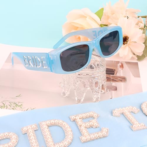 Chanaco Bride to Be Sash & Sunglasses Bachelorette Party Decoration Bridal Outfit something blue before i do bridal shower decorations Gifts2