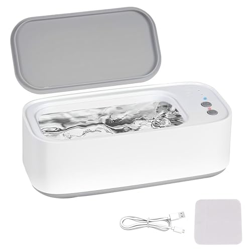 Ultrasonic Cleaner,Ultrasonic Jewellery Cleaner Machine with 3 Cleaning Modes and Timer Suitable for Jewelry,Rings, Earrings, Necklaces, Silverware, Glasses, Watches, Coins, Razors, etc.