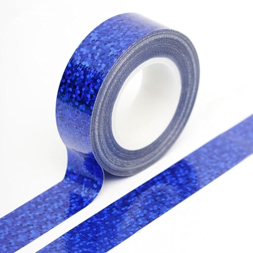 SICCOMA Glitter Prism Tape Strong Adhesive Holographic Sparkle Washi Tape Reflective Glitter Sparkle Tape Sparkle Decorative Tape Sparkle Masking Tape Glitter Crafting Tape (8 Rolls, 0.6in x16.5ft) - Thumbnail 7