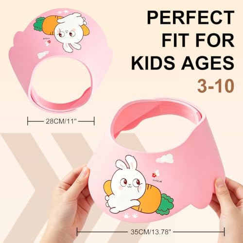 Image of Baby Shower Cap Shield - Adjustable Waterproof Shower Visor for Kids, Soft Baby Hair Washing Shield with Ear Protection, Perfect for Toddlers & Children (Green)