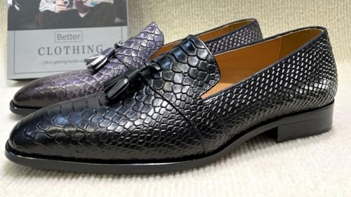 Santimon Men’s Slip On Dress Casual Shoes – Comfort Luxury Leather Tassel Loafers for Business, Office, Party & Wedding4