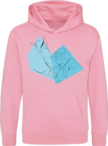 Sweat à capuche pour filles motif chevaux bussi pour équitation