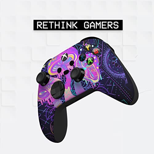 Psychedelic Mushrooms Customised Wireless Controller for Xbox by BCB. Original Xbox Controller Compatible with Xbox One / Series X & S Console. Customized with Water Transfer Printing (Not a Skin) - Image 5