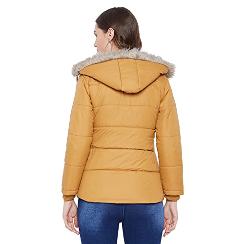Image of VERO AMORE Women's Black winter wear full sleeve solid parka Jacket-2072A