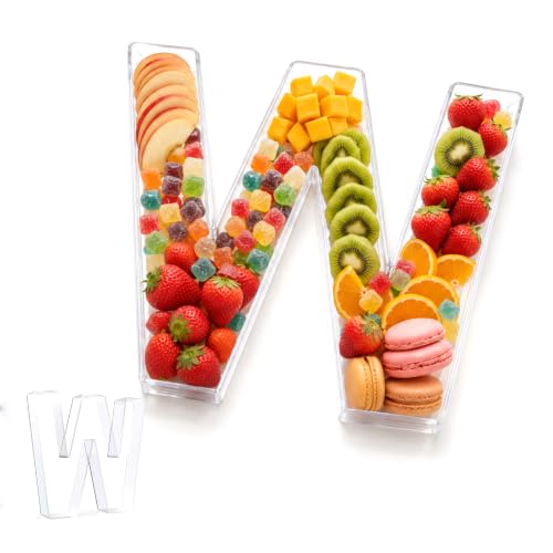 Image of Pooqla 10 inch Acrylic Letter Charcuterie Tray Birthday Party Fillable Box W