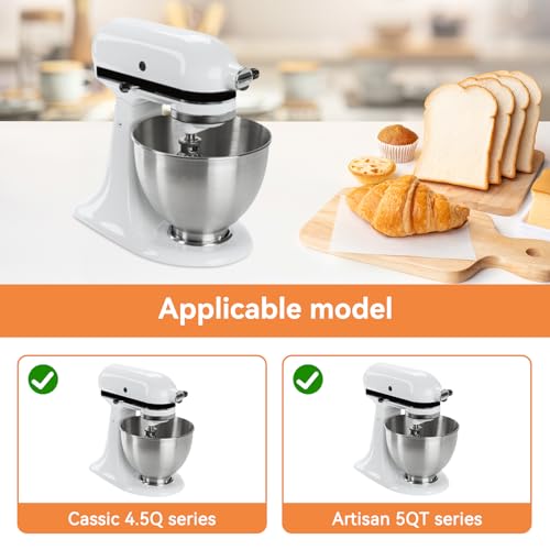 Tazón mezclador de acero inoxidable 304 de 4.5QT - 5QT miniatura 3