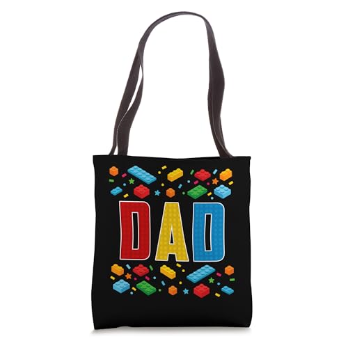 Bolso Tote para padre con diseño de bloques de construcción miniatura 1