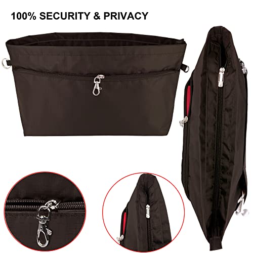 Image of Handbag Tote Purse Organizer Insert, Large, Coffee