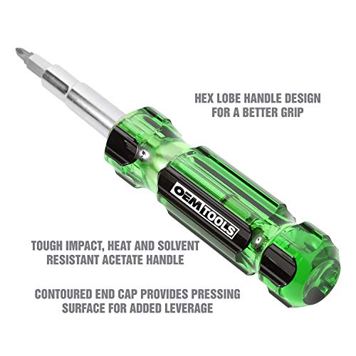Oem Tools 22588 13-In-1 Multi-Bit Screwdriver, Nut Driver And Schrader Valve Tool, Multi Tool Screwdriver Kit, Hvac Tools, Electrician Tools #TOP1