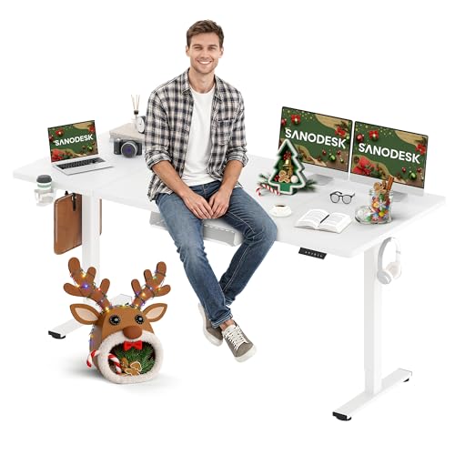 SANODESK Electric Standing Desk 79 x 32 Inches Height Adjustable