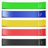 SUMMIT101 Resistance Loop Exercise Bands Set of 5 for Workout Home Fitness, Elastic Workout Bands fo