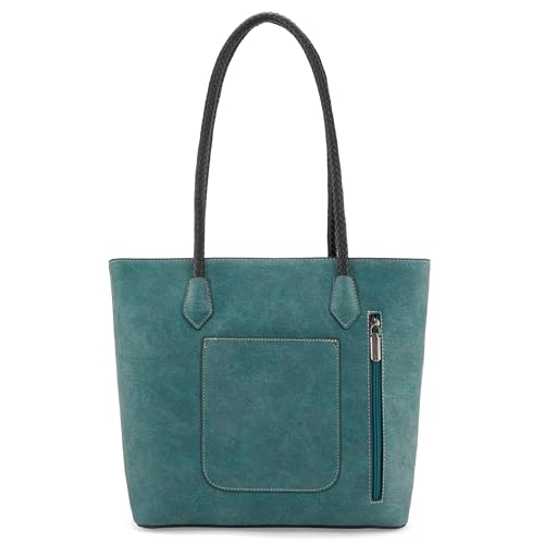 Image of Montana West Woven Tote Bags for Women Purses and Handbags with Back Zipper Pocket