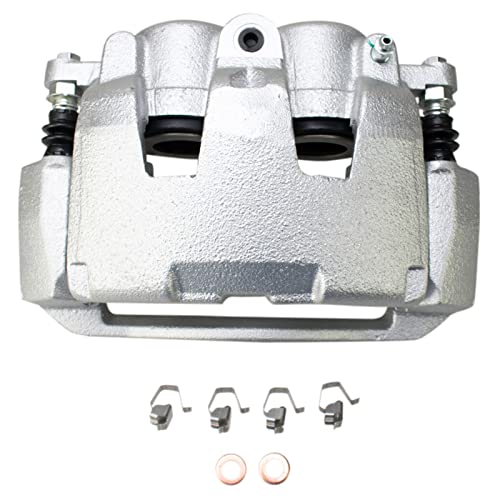 Image of TRQ Front Brake Caliper Set Zinc Coated Brackets Hardware Compatible with 2007-2009 Chrysler Aspen 2007-2009 Dodge Durango 2009-2010 Dodge Dakota Ram 1500 2011-2018 Ram 1500