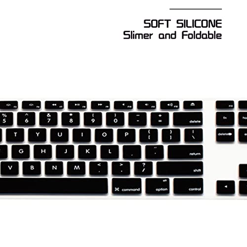 Hrh APPLE IMAC-BLACK Silicone Keyboard Skin Cover For Imac Wired Usb Full Size Keyboard thumb #4