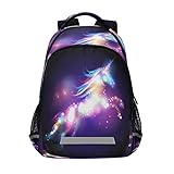 JSTEL Galaxy Unicorn School Backpacks For Girls Kids Elementary School Shoulder Bag Bookbag
