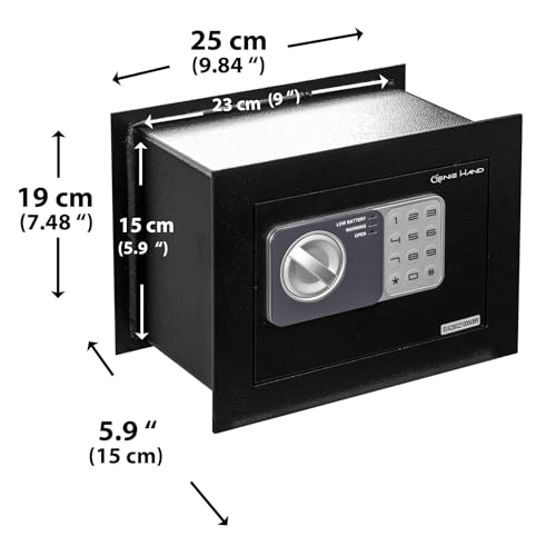 Miniatura 2 de Genie Hand Caja Fuerte De Empotrar Electrónica De Seguridad Con Llave Y Cerradura B-Class - Anti Bounce Technology