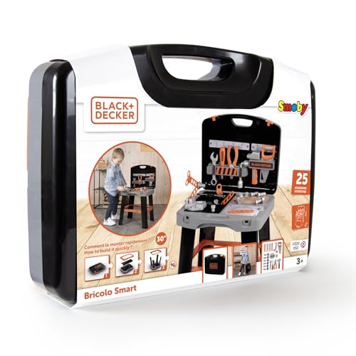 Smoby - Black+Decker Werkzeugkoffer Bricolo Smart (43x35x76 cm) - Werkbank-Koffer für Kinder ab 3 Jahre… – Ansicht 5